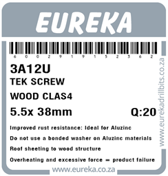 3A12 - Tek Screw Wood Class 4 -3A12_Label_T